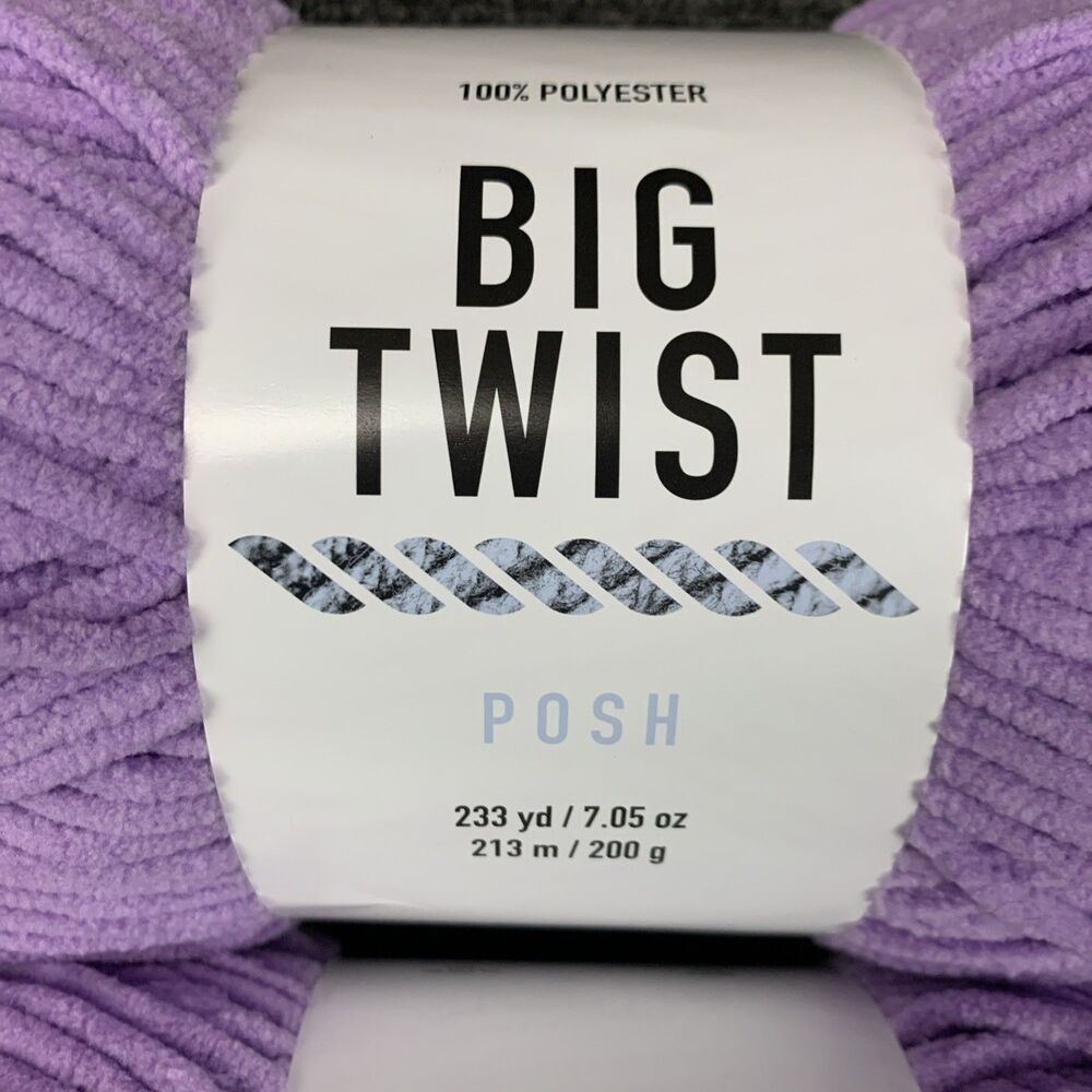 Lot Of 2 Big Twist Posh Ube Milk Tea Yarn 233Yd 7.05oz Ea Brand New Discontinued - Picture 2 of 6